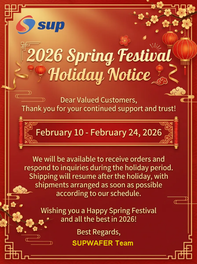 Supwafer holiday notice